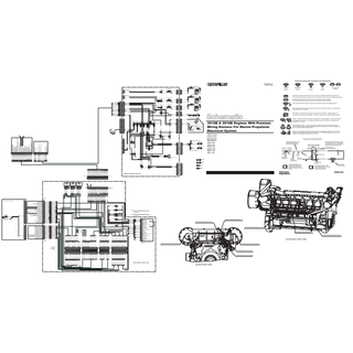 Caterpillar 3512B, 3516B Electrical Wiring Diagram Schematic PDF